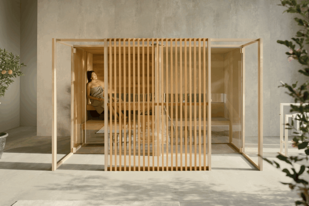 Hammam sur mesure intérieur au design contemporain, installation à Anglet